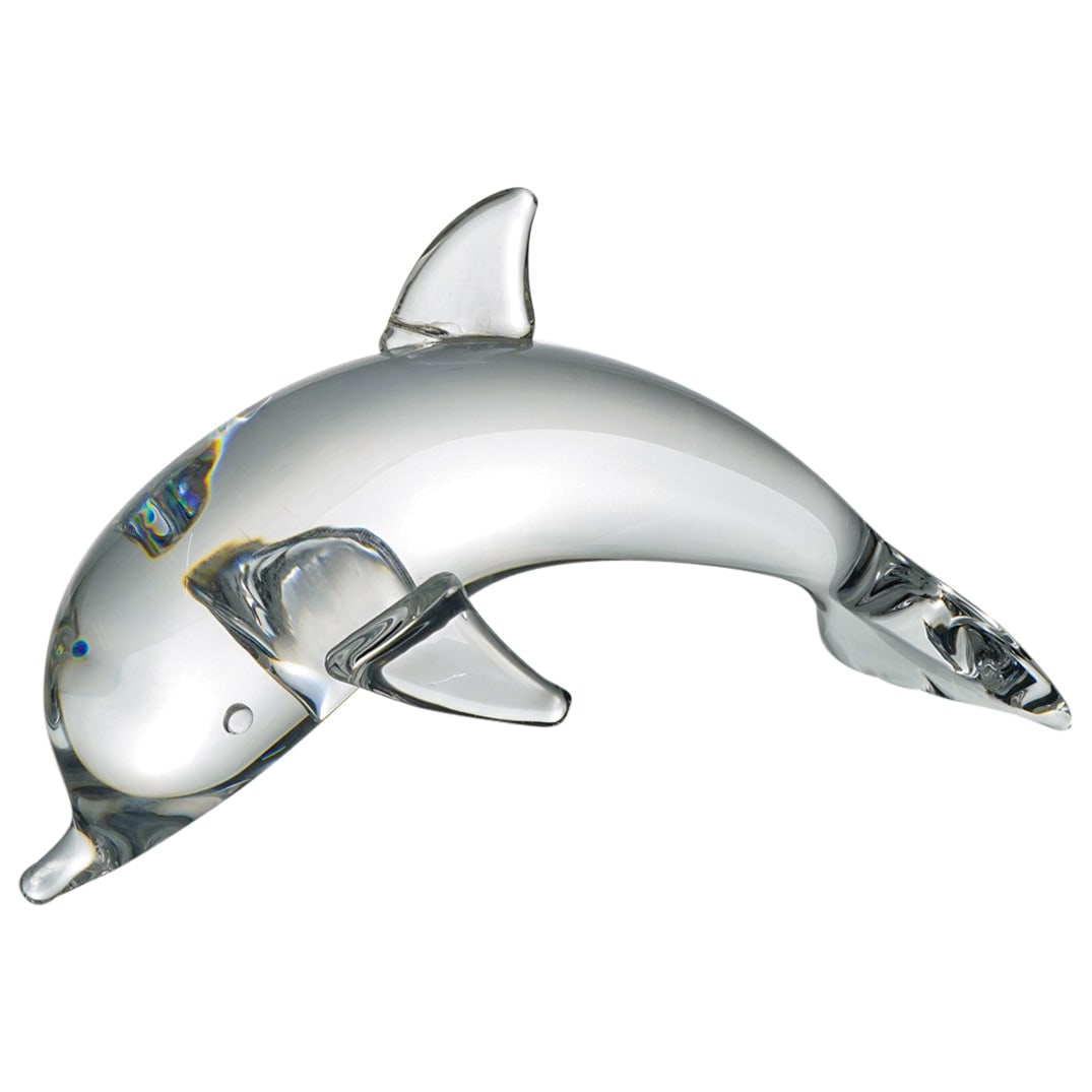 Steuben Crystal Dolphin Sculpture (1 of 4)