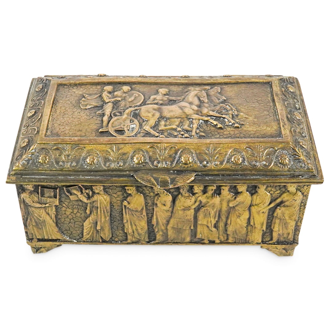 Brass Neoclassical Casket Treasure Box (1 of 6)