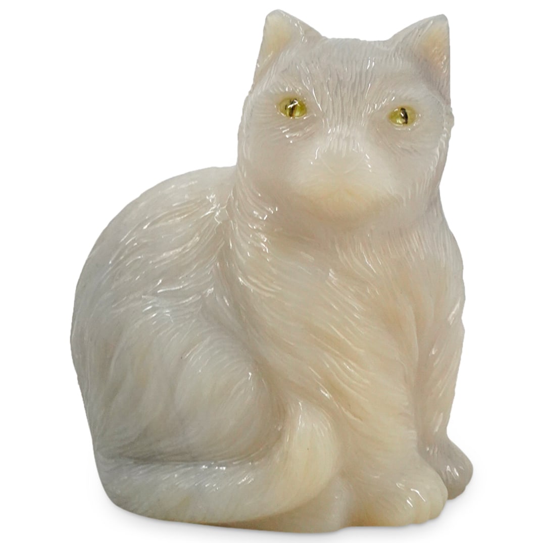 Carved Agate Cat Figurine (1 of 3)