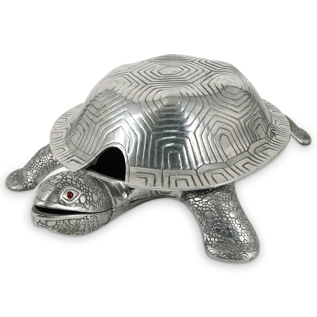 Arthur Court Pewter Turtle Lidded Tray (1 of 8)