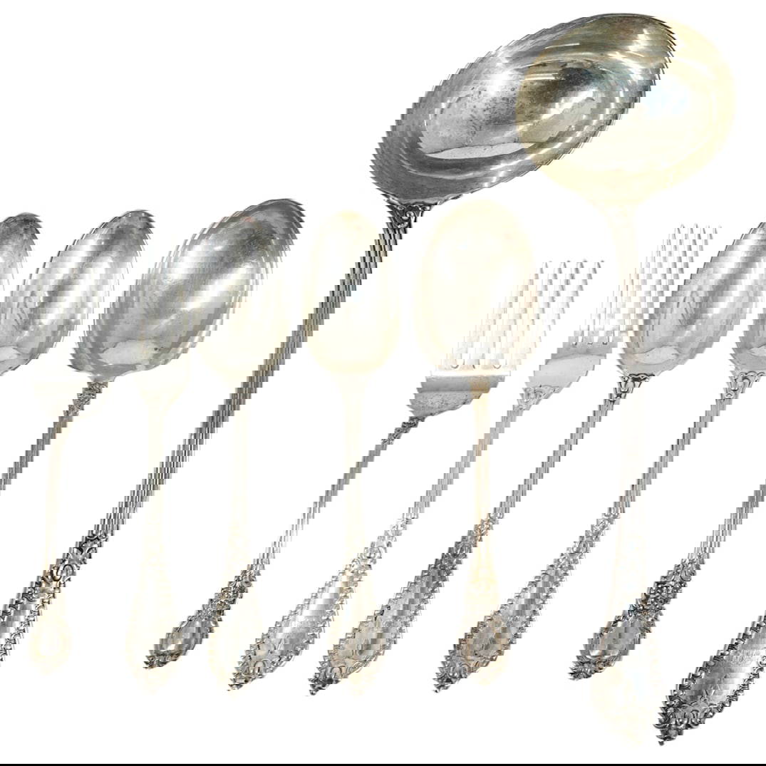 (6 Pc) Sterling Silver Serving Flatware Utensils Grouping Set Auction