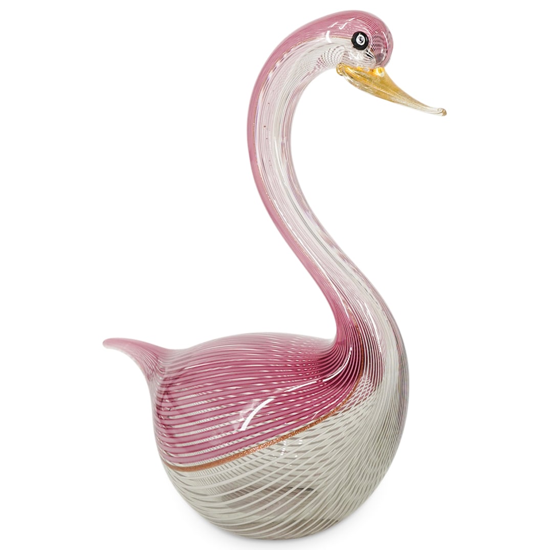 Vintage Murano Venini Glass Swan (1 of 5)