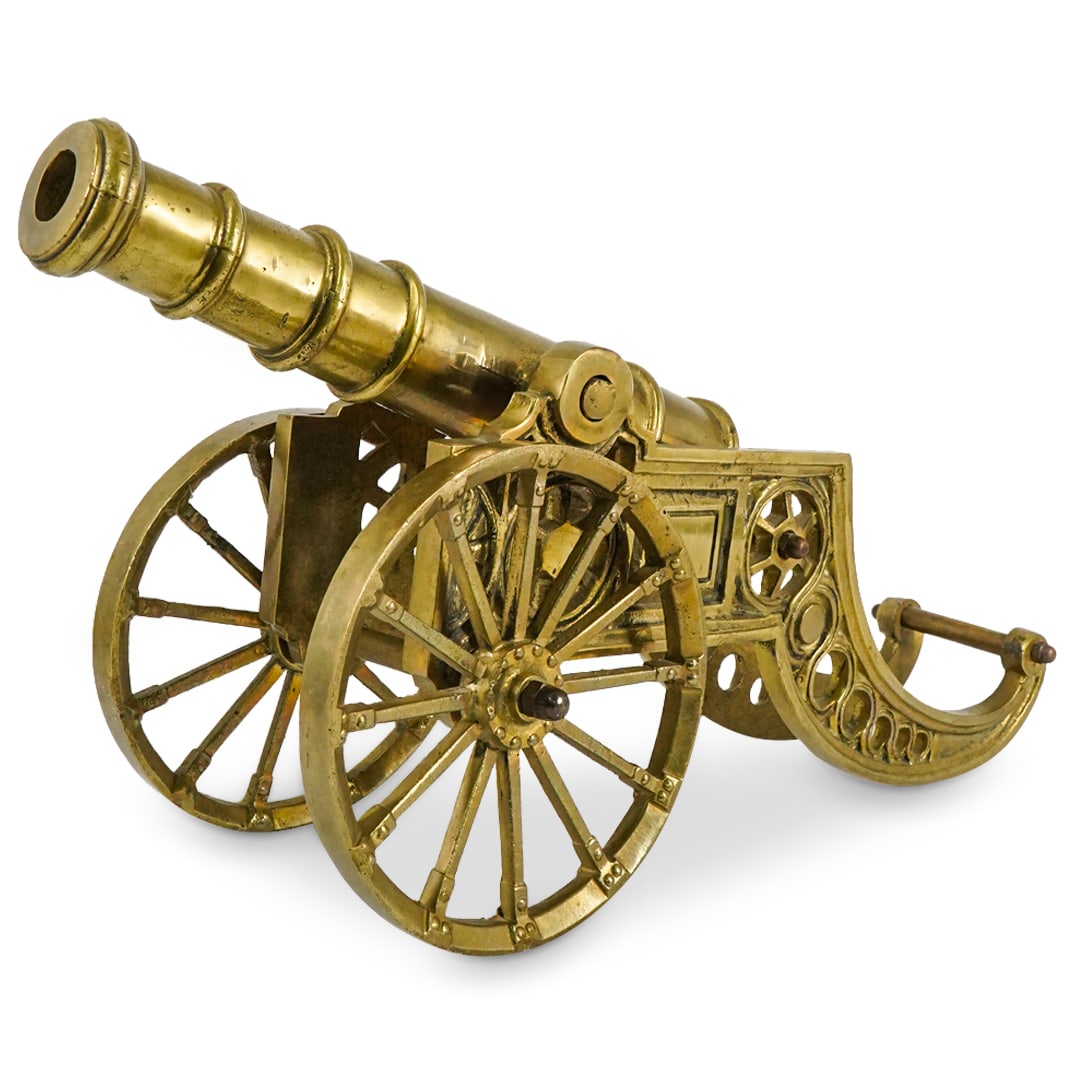 Antique European Gilt Bronze Model Cannon (1 of 6)