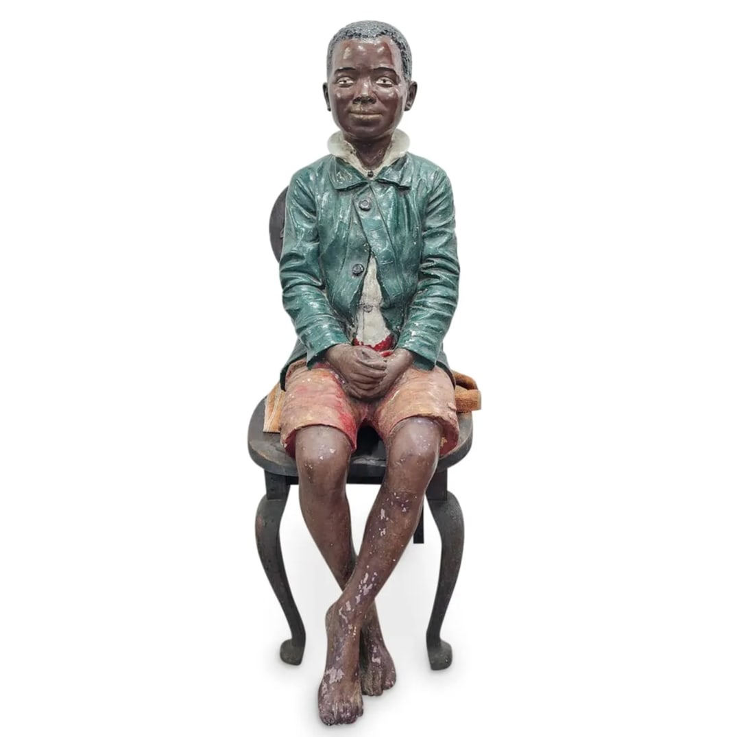 Antique Black Americana Mixed Metal sculpture (1 of 1)