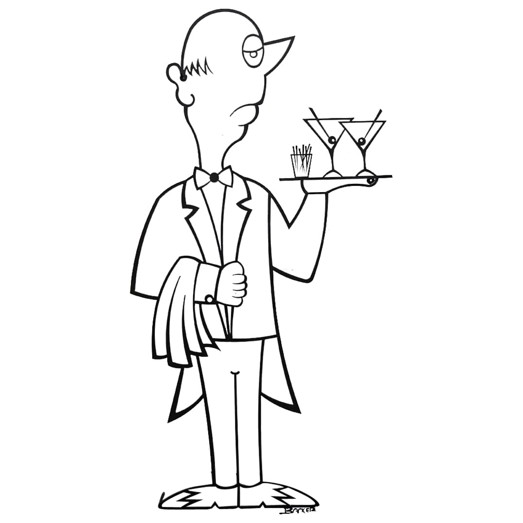 Richard Backer (B. 20th C.) "Martini Man - Large" Wall Art (1 of 6)