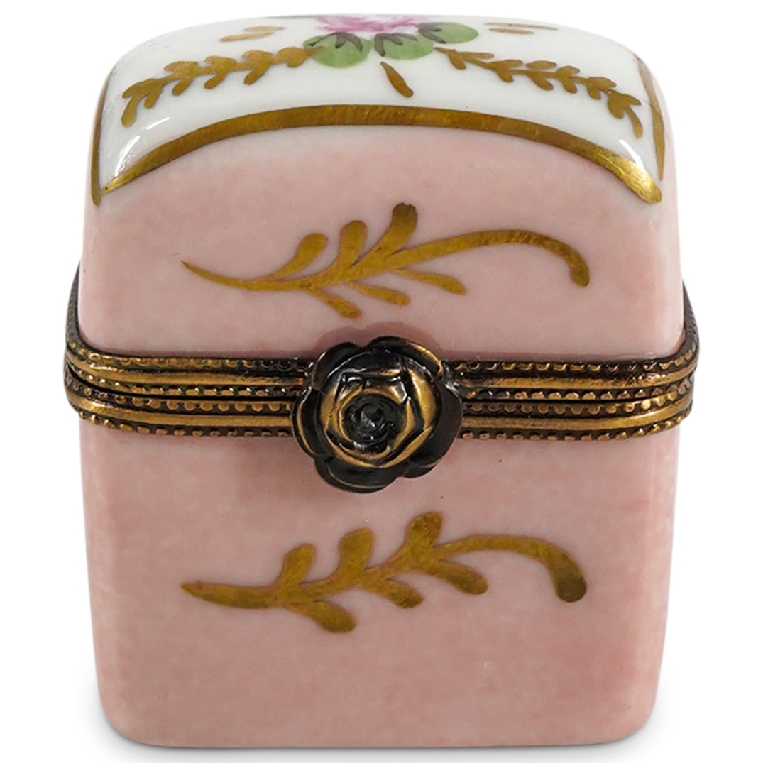 Limoges Porcelain Perfume Bottle Trinket Case (1 of 4)