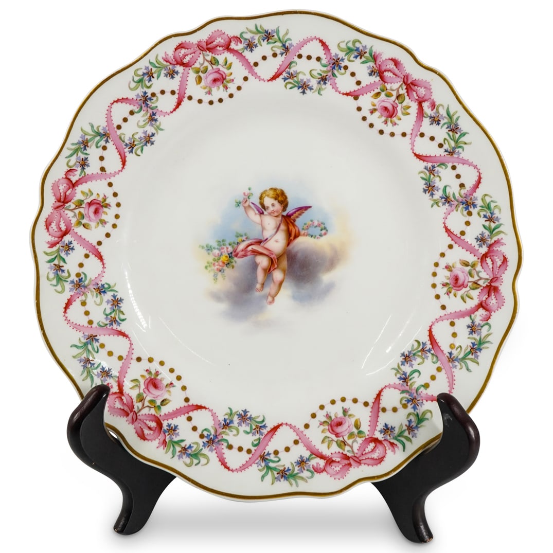 Antique Porcelain Cherub Plate Empress Elisabeth of Austria (Sissy) (1 of 4)