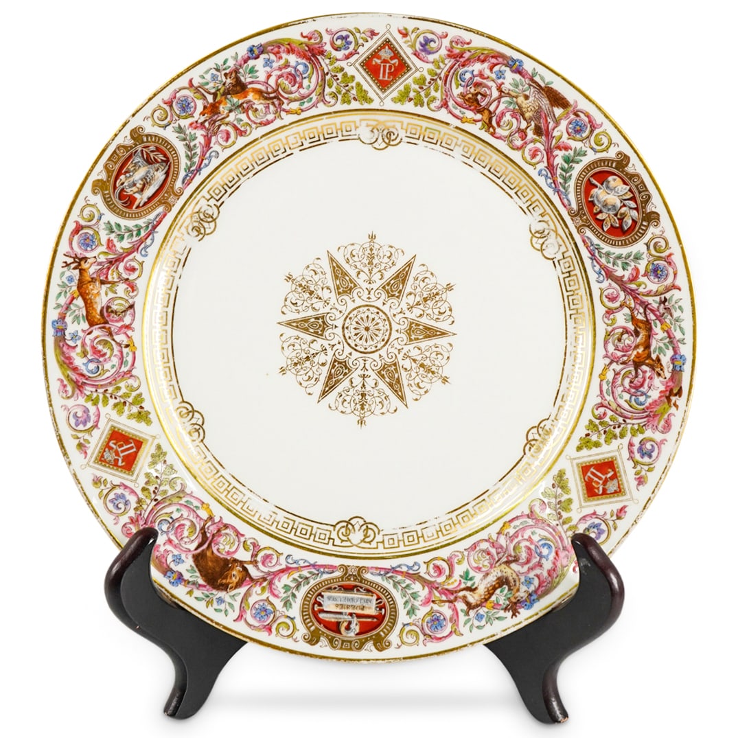 Antique Sevres Porcelain Chateau de Fontainebleau Plate (1 of 4)