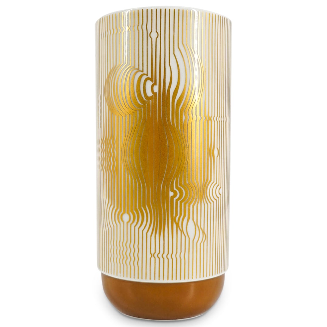 Rosenthal Studio Linie Victor Vasarely "manipur" Porcelain Vase Auction