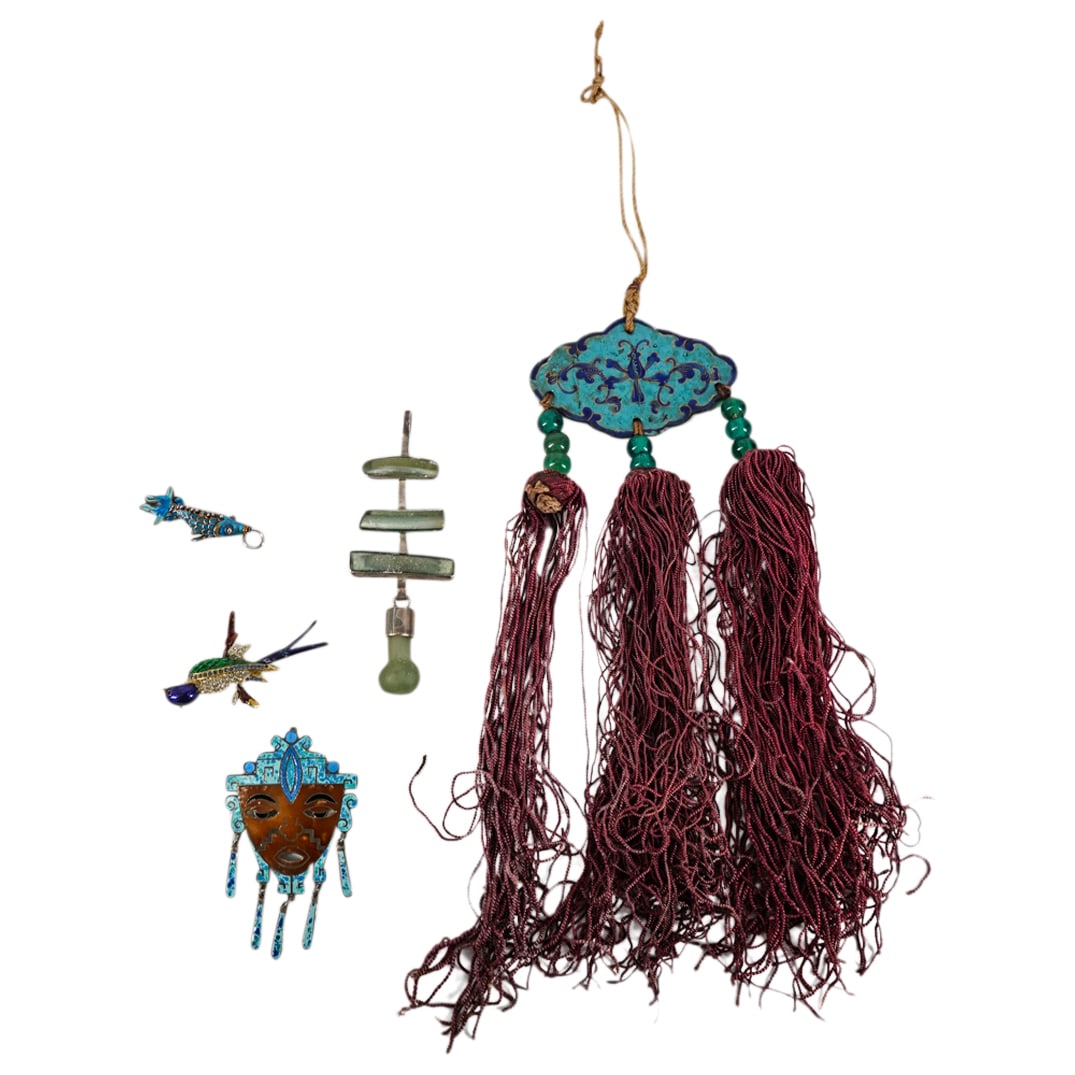 (5 Pc) Assorted Brooches & Pendants (1 of 8)