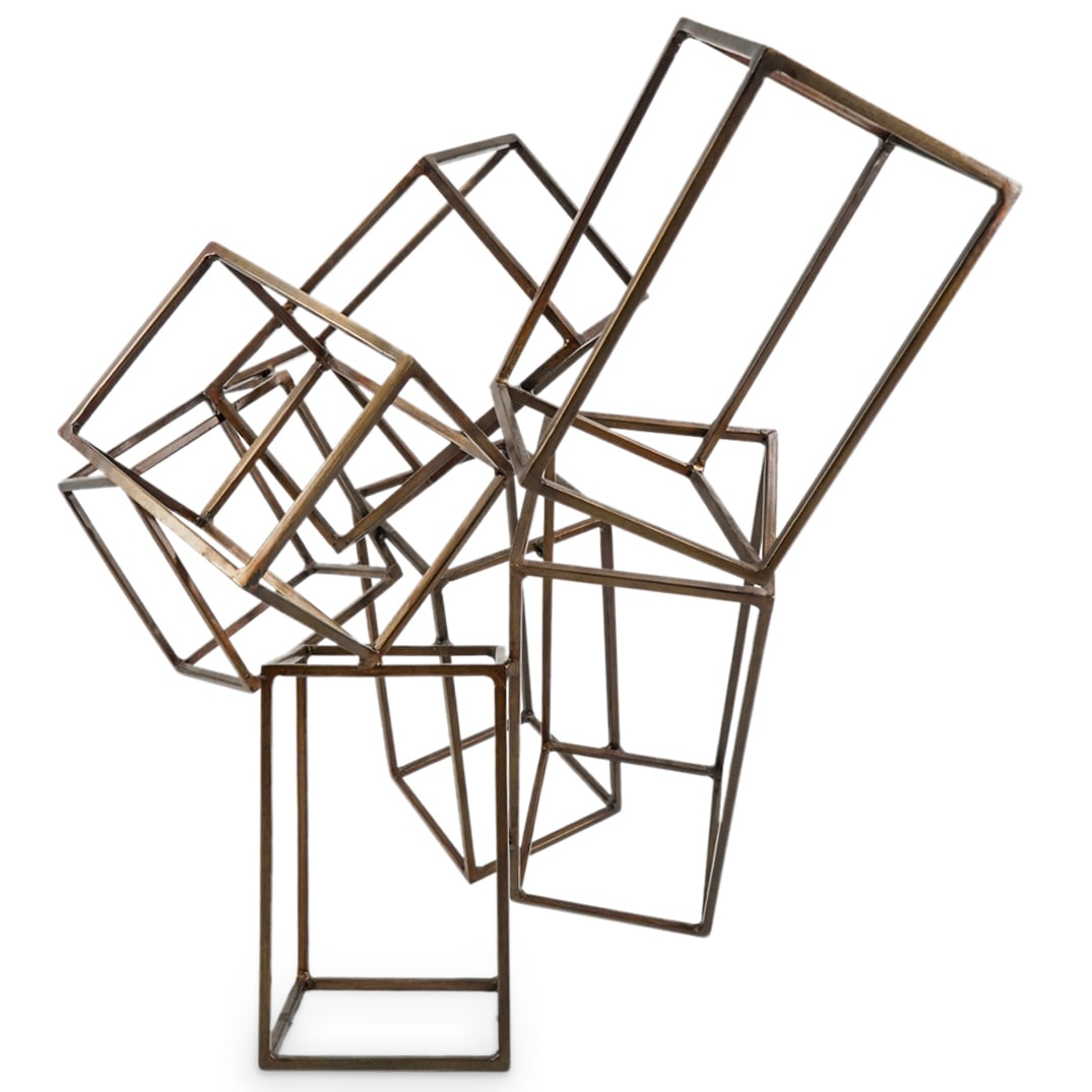 Abstract Modern Mixed Metal Sculpture (1 of 5)