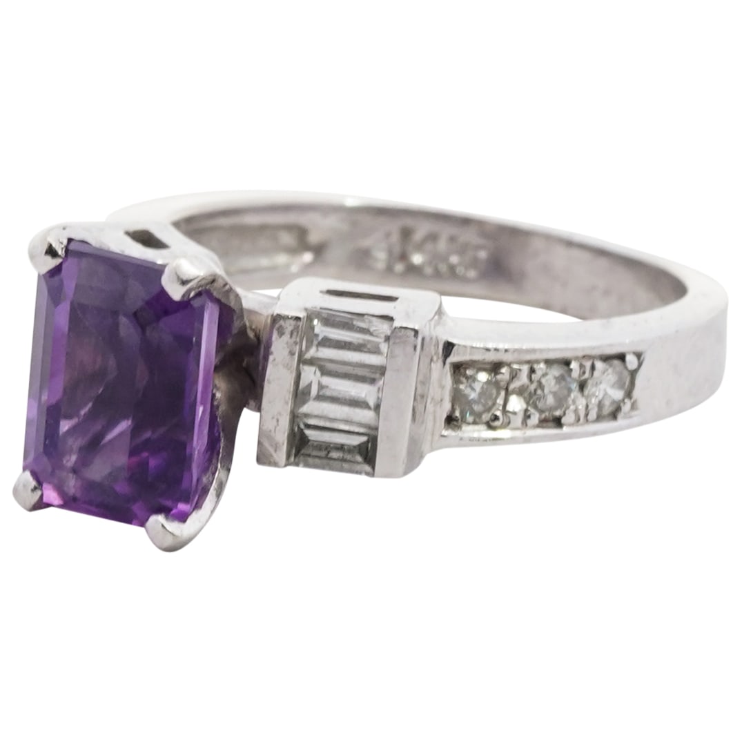 14k Gold, Amethyst and Diamond Ring (1 of 5)