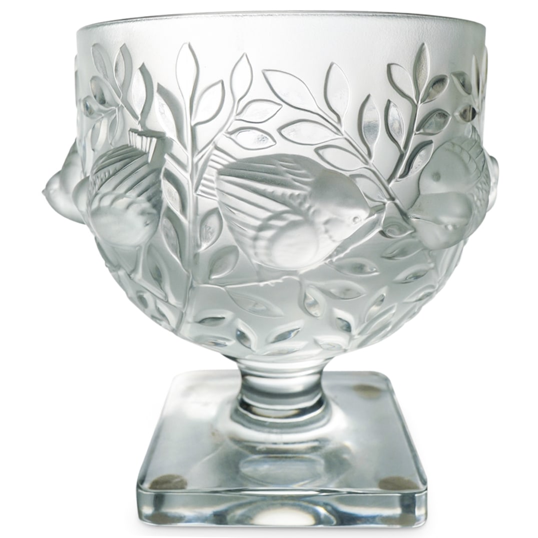 Lalique "Elizabeth" Crystal Footed Vase (1 of 4)