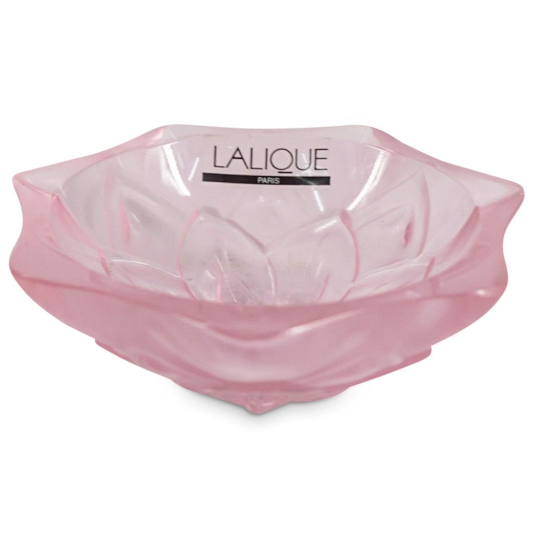 Lalique Colored Floral Glass Dish (1 of 5)