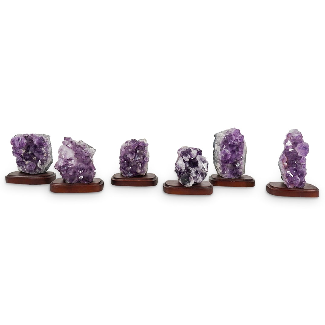 (6 Pc) Amethyst Quartz Crystal Specimens (1 of 5)
