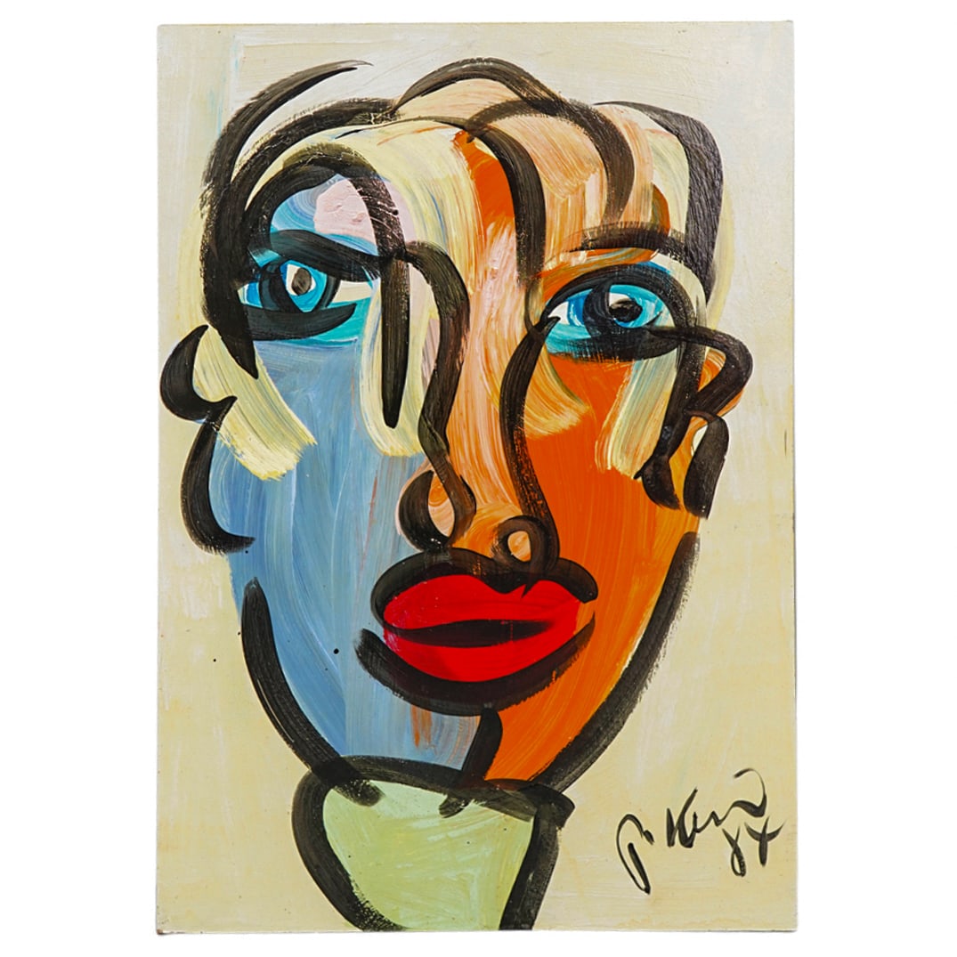 Peter Keil (German, 1942) Female Portrait Oil On Board (1 of 5)