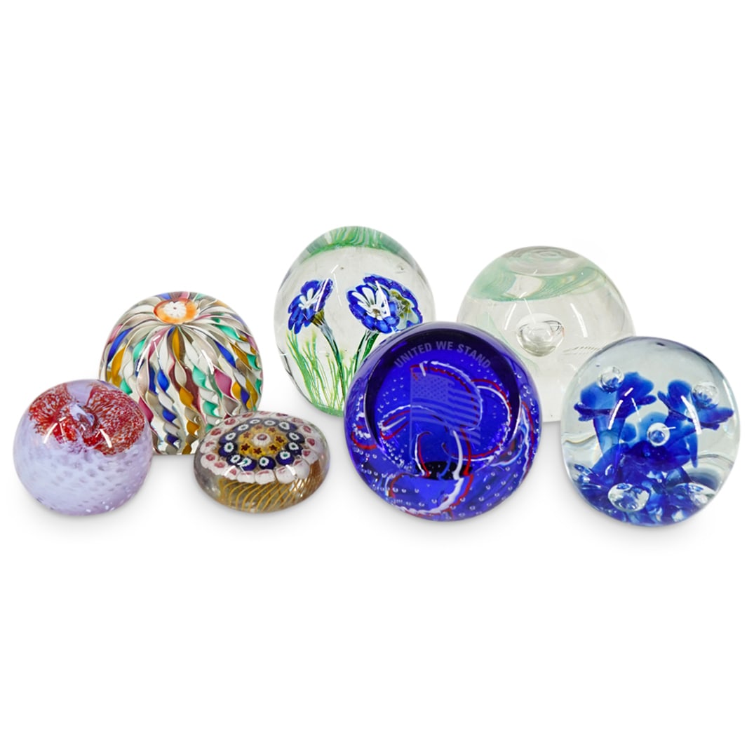 (7 Pc) Caithness, Murano & St. Clair Paperweights (1 of 6)