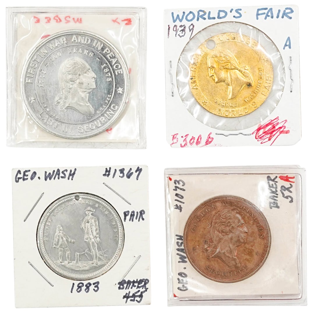 (4 Pc) George Washington Medallions (1 of 4)