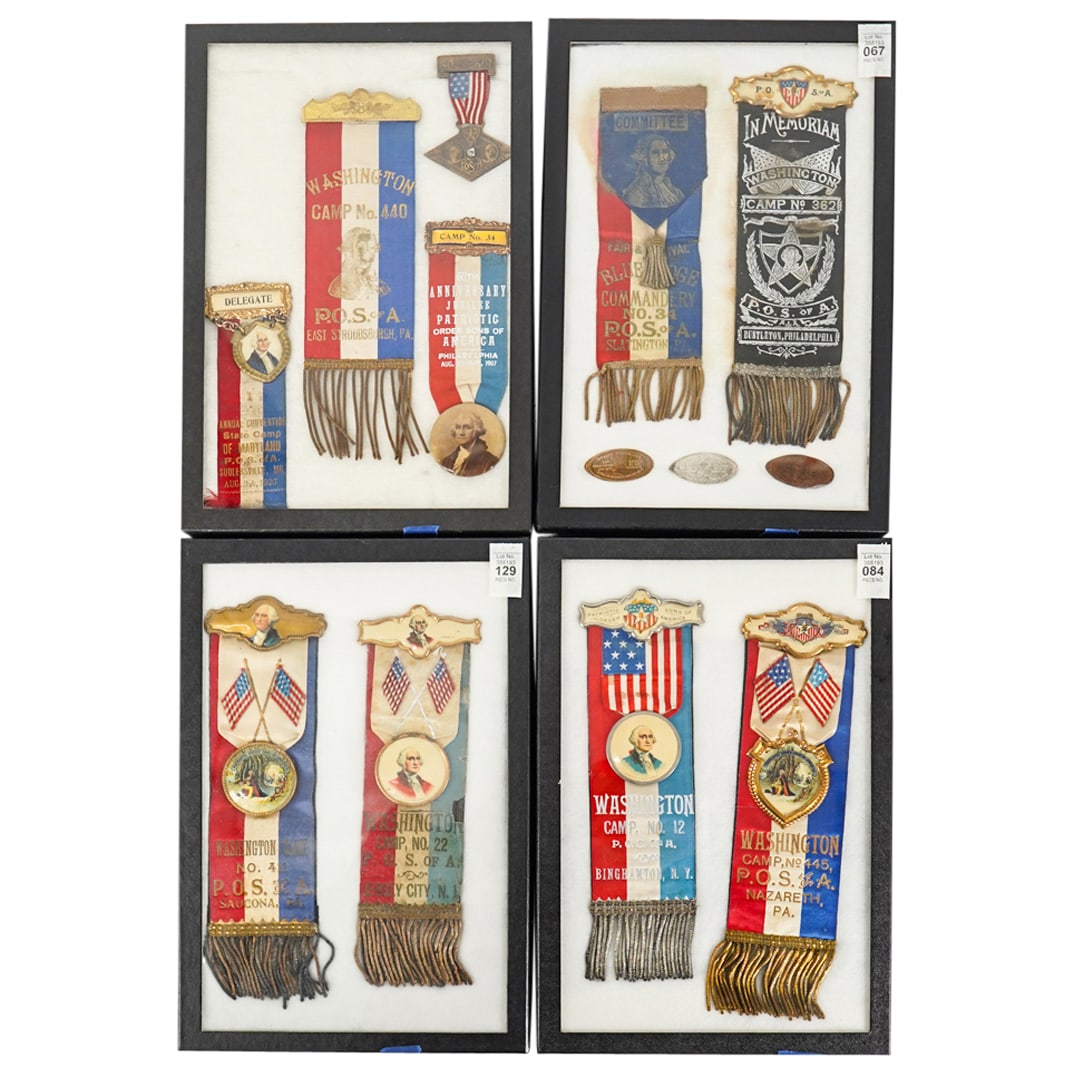 (13 Pc) George Washington And P.O.S. Of A. Memorabilia (1 of 8)