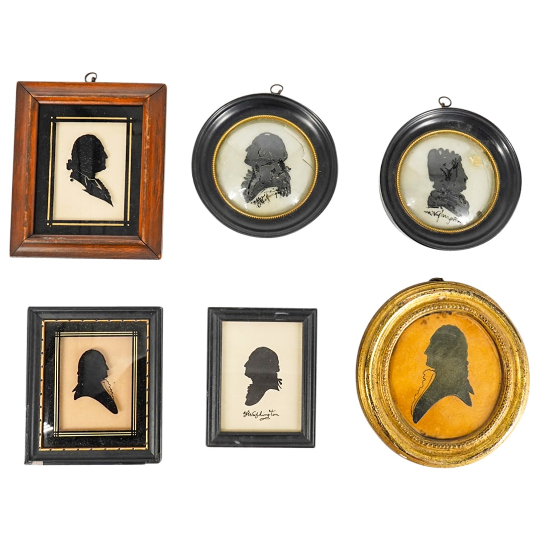 (6 Pc) George Washington Silhouettes (1 of 5)