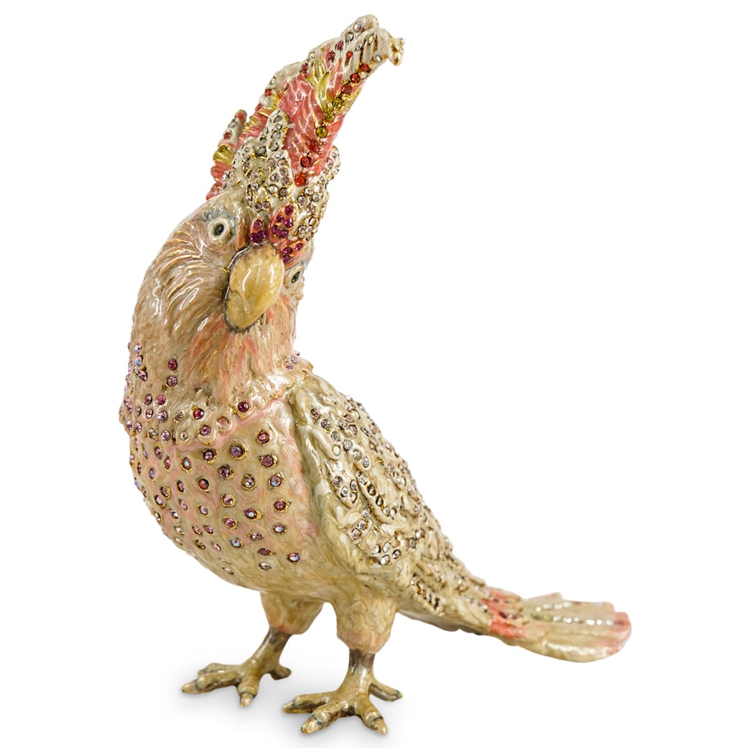 Jay Strongwater Enamel Cockatoo Bird Wildlife Figurine (1 of 5)