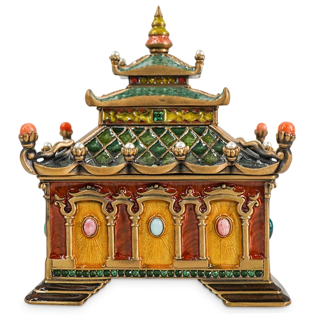 Jay Strongwater Pagoda House Lidded Box (1 of 9)