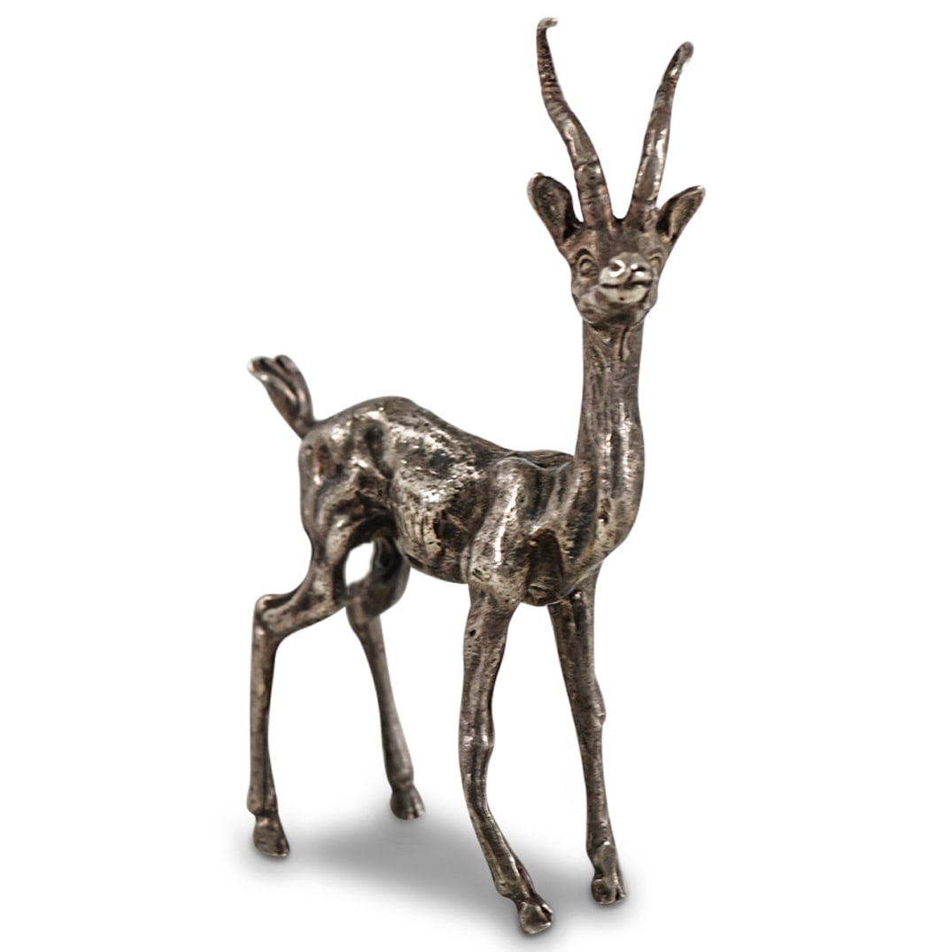 Sterling Silver Miniature Gazelle Figurine (1 of 3)
