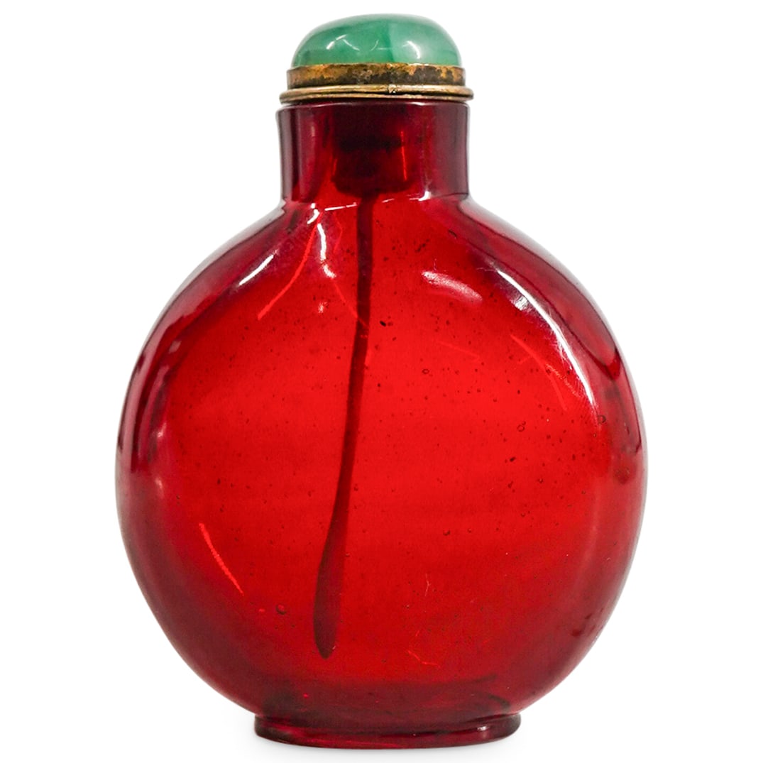 Antique Chinese Peking Glass Snuff Bottle (1 of 3)