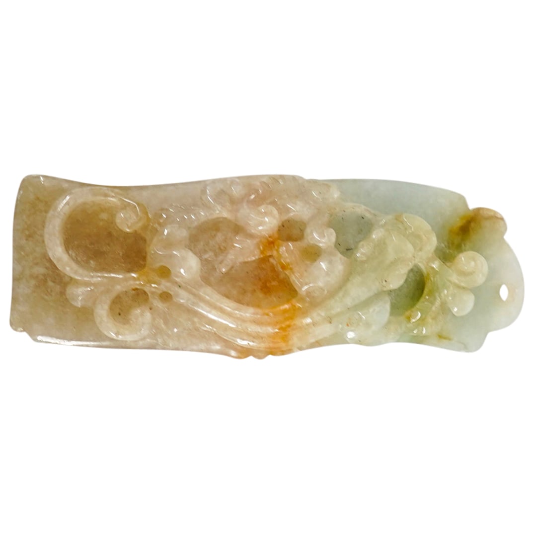 Antique Chinese Carved Jade Chilong Pendent (1 of 2)