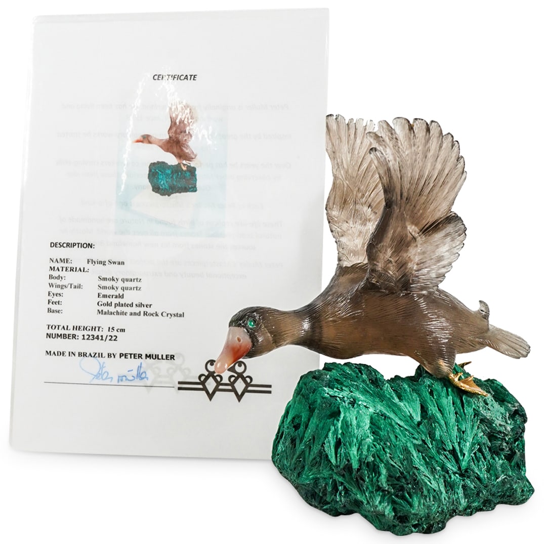 Peter Muller Lapidary Swan Sculpture (1 of 5)