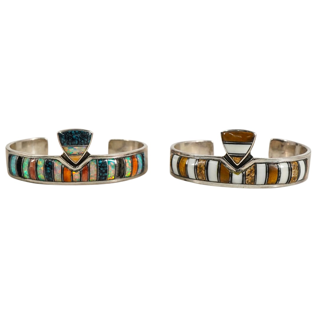 Native American Sterling Silver and Stone Cuffs (1 of 5)