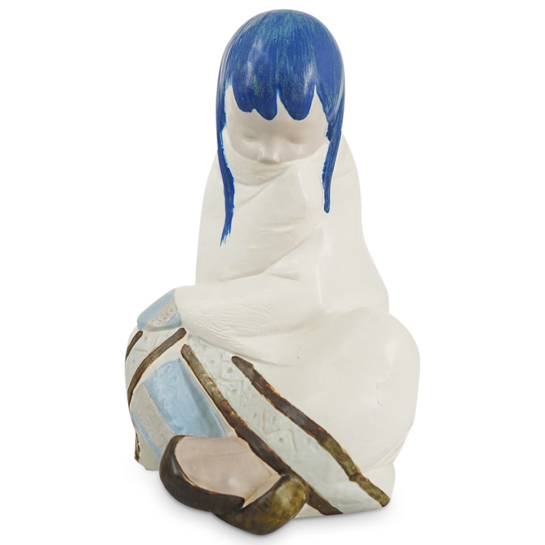 Lladro Porcelain "Eskimo Girl" Large Figurine Sculpture (1 of 6)