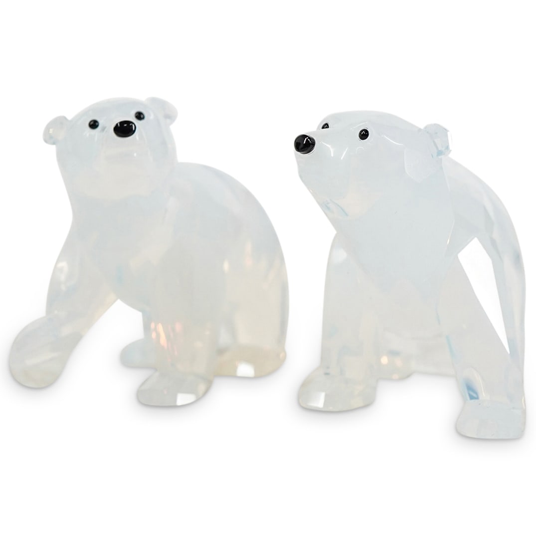 (2 Pc) Swarovski 2011 SCS Annual Edition Polar Bear Cubs Figurines (1 of 5)