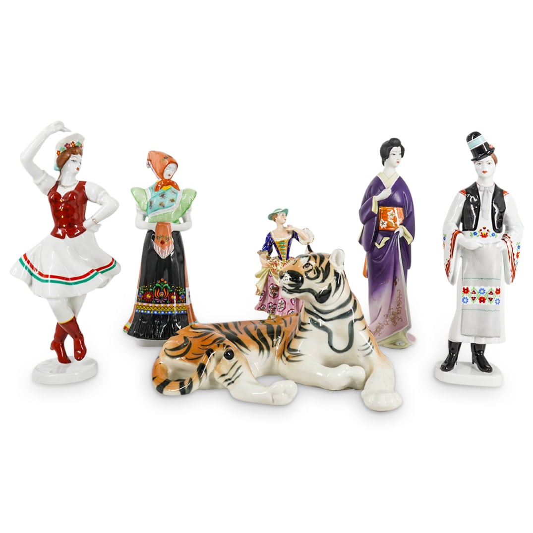 (6 Pc) Antique Porcelain Figurines (1 of 11)