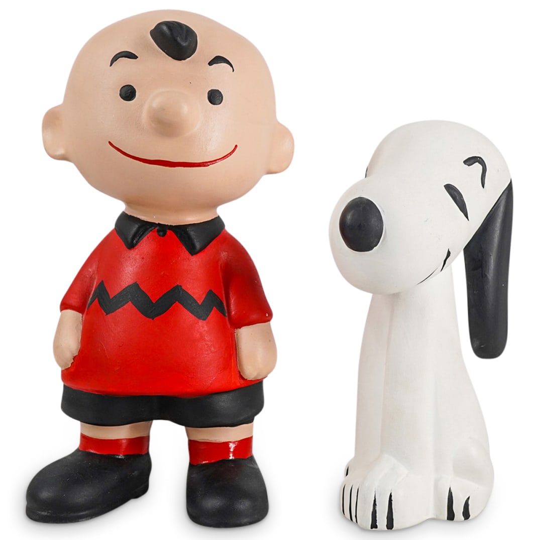 1970's Signed Charlie Brown & Snoopy Ceramic Figurine Sculptures (1 of 7)