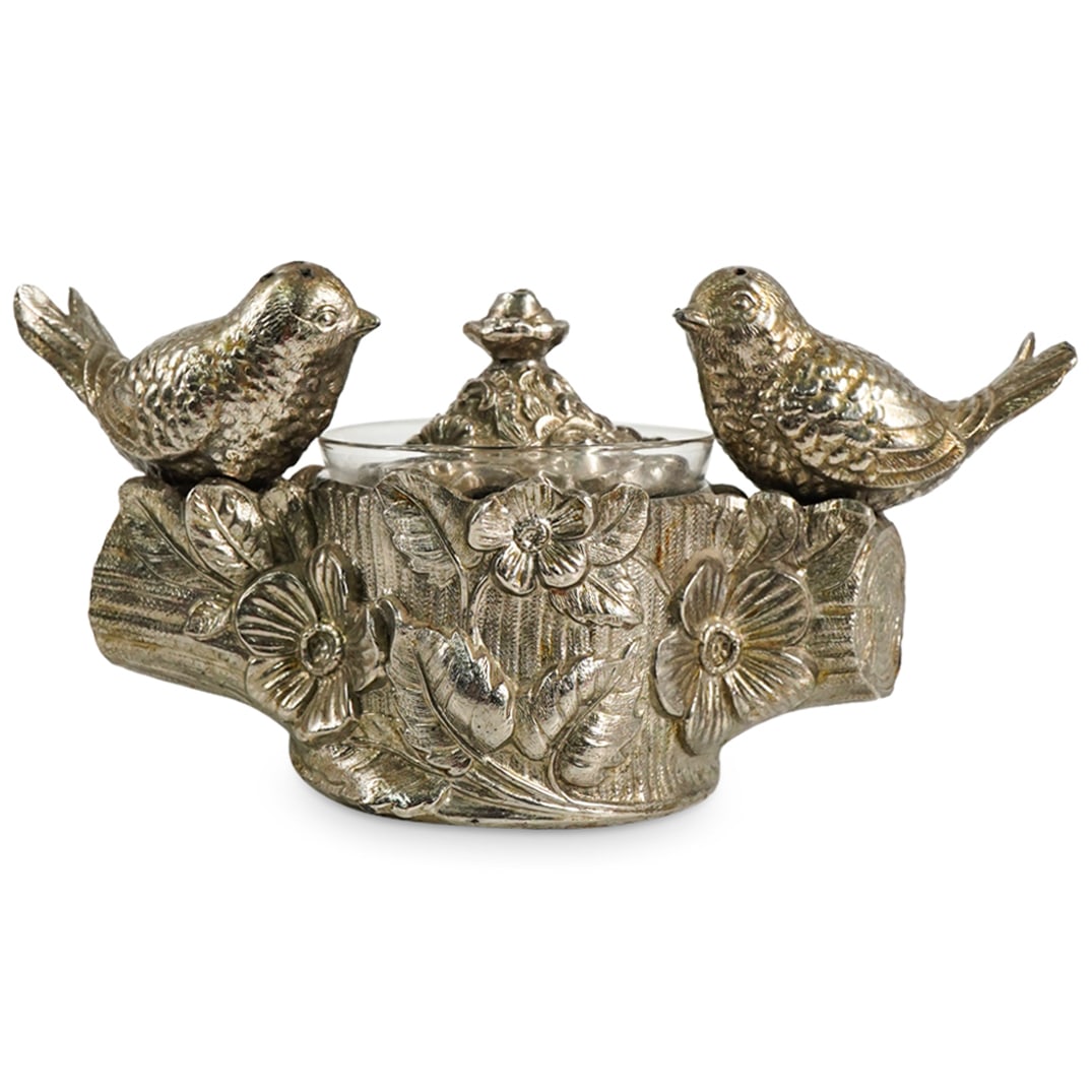 Silver Plated Bird Salt Cellar (1 of 3)