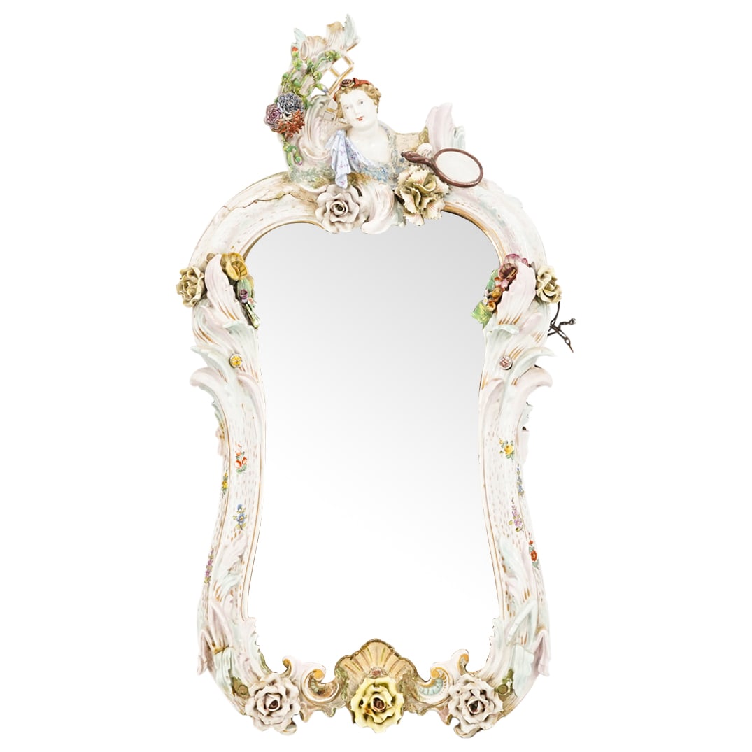 Antique German Porcelain Mirror (1 of 5)