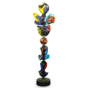 Silvio Vigliaturo (Italian, B. 1949) "Adamo" Monumental Art Glass Sculpture