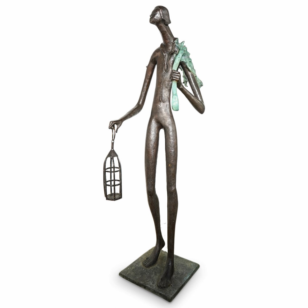 Charlotte Yazbek (Mex., 1919-1989) Bird Seeker Bronze (1 of 9)