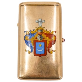 19th Cent. Russian Khlebnikov 14k Gold Cigarette Case
