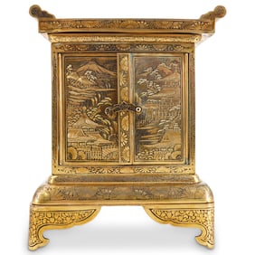 Japanese Meiji Period Miniature Cabinet