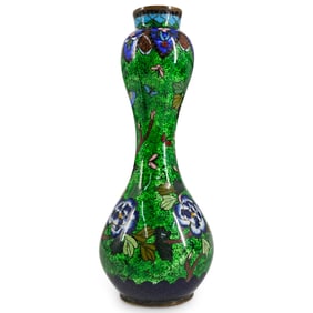Antique Japanese Bronze Cloisonne Vase