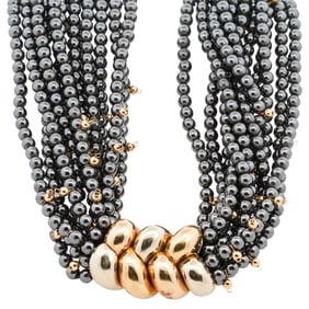 Poiray Akoya Pearl Necklace Gold Clasp