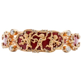 Faberge Michael Perchin Gold-Mounted Purpurine bracelet