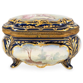 Antique Sevres Porcelain Hinged Box