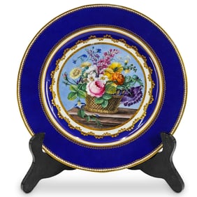Antique Sevres Porcelain Still Life Plate