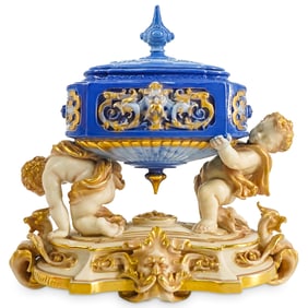 Antique Royal Worcester Porcelain Box