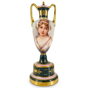 Antique Royal Vienna Porcelain Amphora Urn
