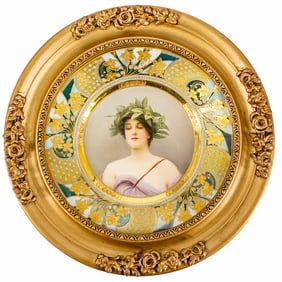 Antique Royal Vienna Daphne Porcelain Display Plate