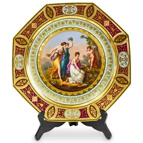 Antique Royal Vienna After Caroline Lauska Porcelain Plate
